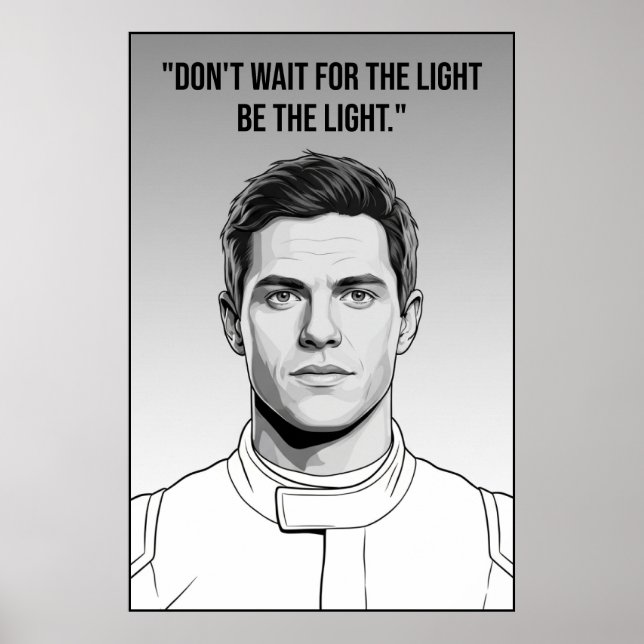 Nico Hülkenberg Racing Vector – Be the Light Poster (Framsidan)