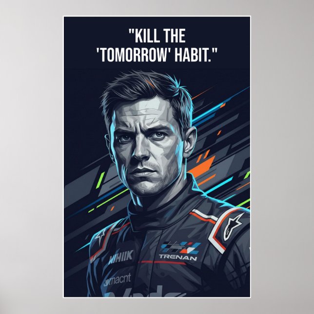 Nico Hülkenberg Racing Vector – Kill the Tomorrow Poster (Framsidan)