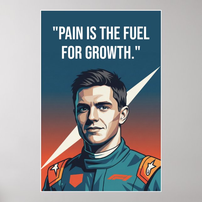 Nico Hülkenberg Racing Vector – Pain Is the Fuel Poster (Framsidan)