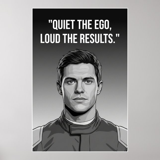 Nico Hülkenberg Racing Vector – Quiet the Ego  Poster (Framsidan)