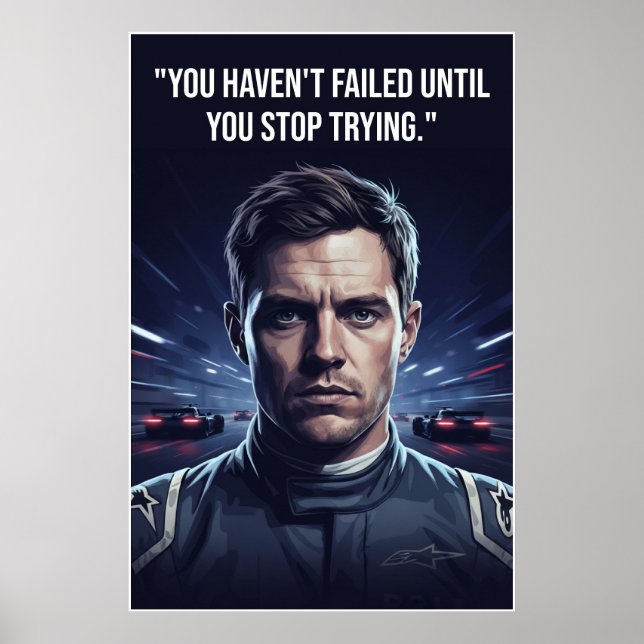 Nico Hülkenberg Racing Vector – You Haven’t Failed Poster (Framsidan)