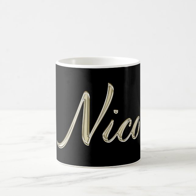 Nico Name whitegold Tasse Teetasse Kaffeetasse Kaffemugg (Center)