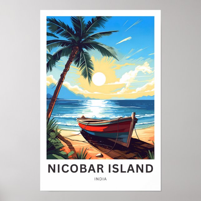 Nicobar Island India Travel Print Poster (Framsidan)