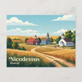 Nicodemus National Historic Site Kansas Vykort