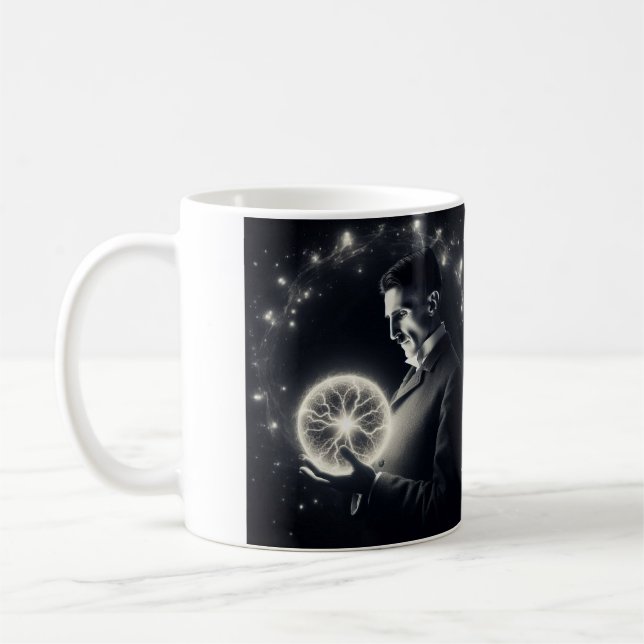 Nicola Tesla Caneca de Café Kaffemugg (Vänster)