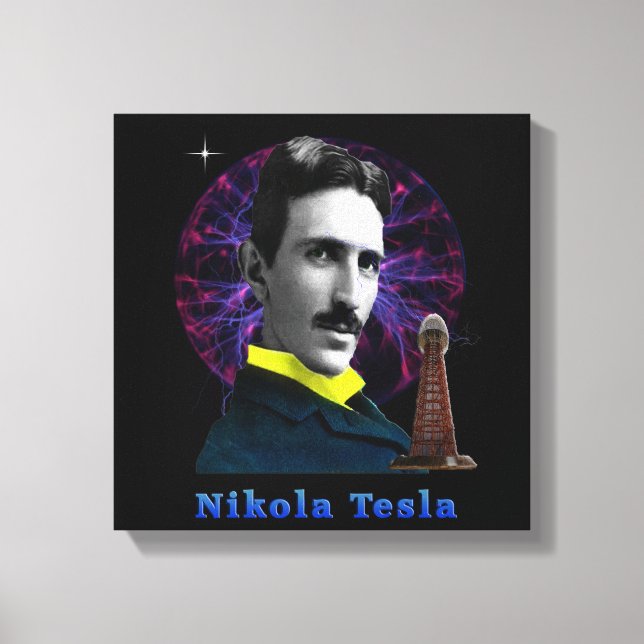 Nicola Tesla Canvastryck (Framsida)