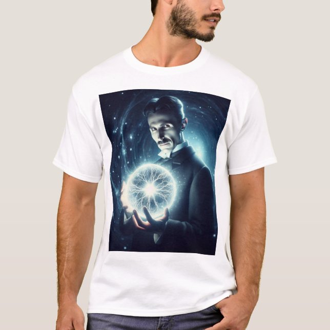Nicola Tesla  T Shirt (Framsida)