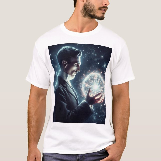Nicola Tesla  T Shirt (Framsida)