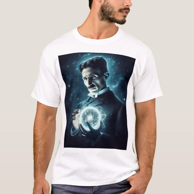 Nicola Tesla  T Shirt (Framsida)