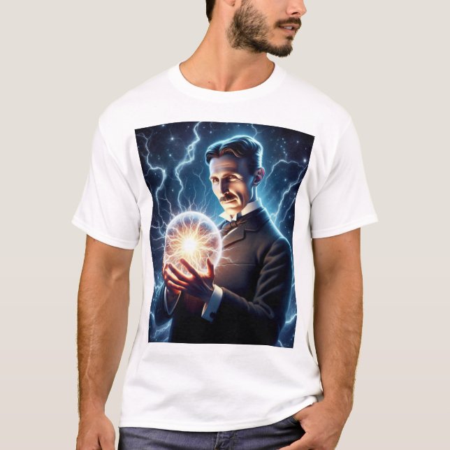 Nicola Tesla  T Shirt (Framsida)