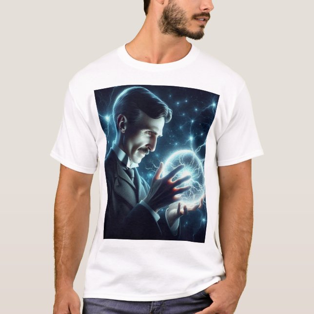 Nicola Tesla  T Shirt (Framsida)