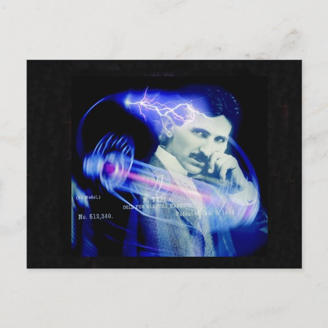 Nicola Tesla Vykort (Framsida)