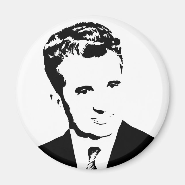 nicolae ceausescu romanian kommunistisk diktator p magnet (Framsidan)