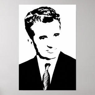 nicolae ceausescu romanian kommunistisk diktator p poster