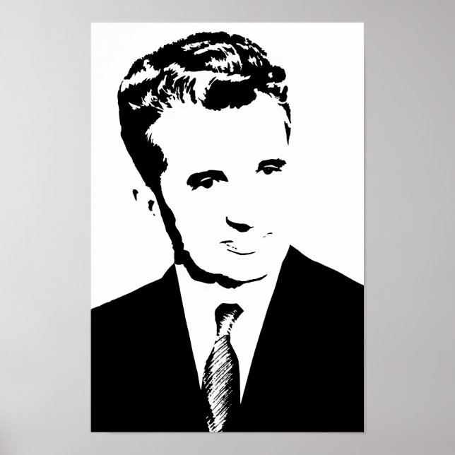 nicolae ceausescu romanian kommunistisk diktator p poster (Framsidan)