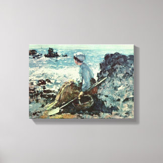 Nicolae Grigorescu - Fiskare från Granville Canvastryck