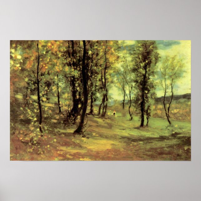 Nicolae Grigorescu - skogsröjning Poster (Framsidan)