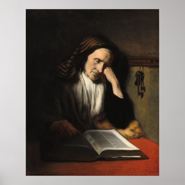 Nicolaes Maes Fine Art Poster (Framsidan)