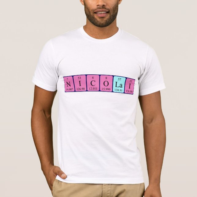 Nicolai periodiskt återkommande skjorta bord namn t-shirt (Framsida)