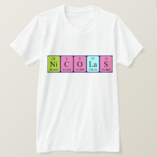 Nicolas, återkommande skjorta bord namn tee shirt