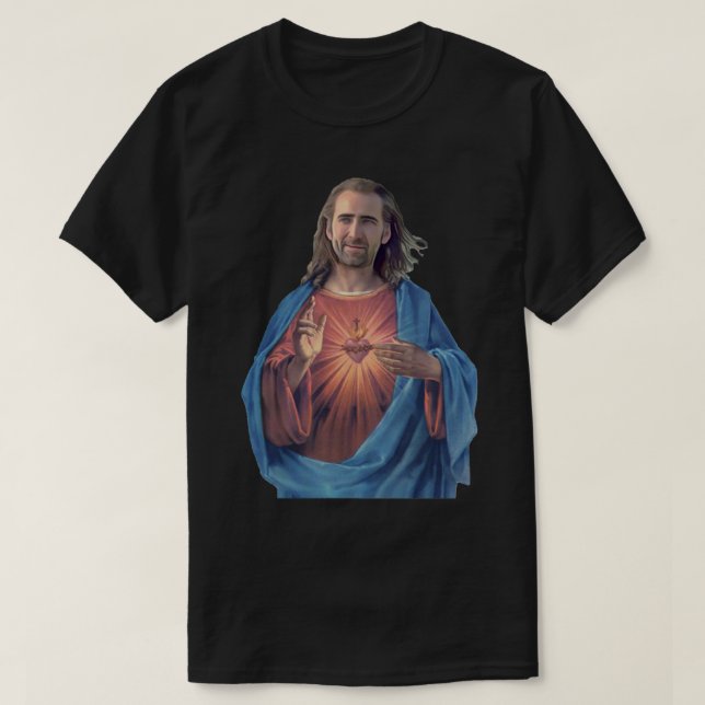 Nicolas Cage är Jesus T Shirt (Design framsida)