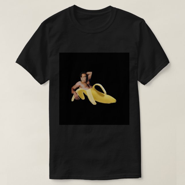 Nicolas Cage in a Banana - Original Gult Chiffon T Shirt (Design framsida)