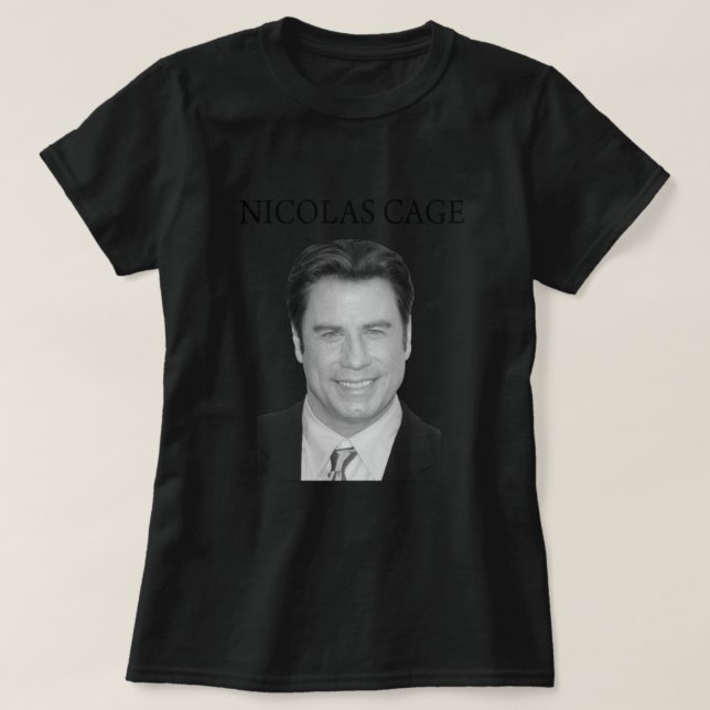 Nicolas Cage John Travolta Faceoff T Shirt (Design framsida)