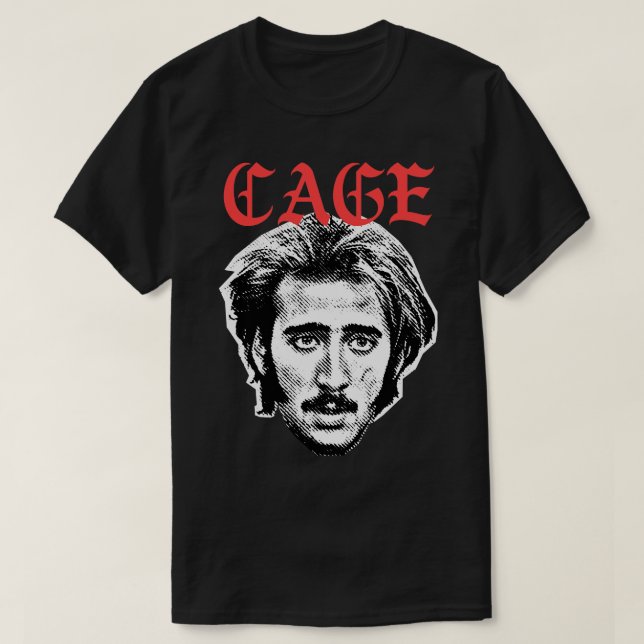 Nicolas Cage Retro Aesthetic Fläkt Art Design T Shirt (Design framsida)