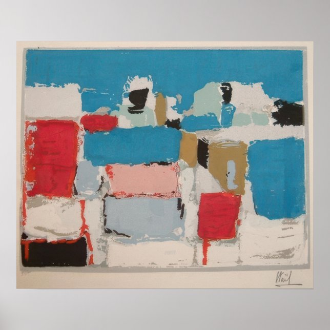 nicolas de staël - Méditerranée 01 - marina Av Nic Poster (Framsidan)