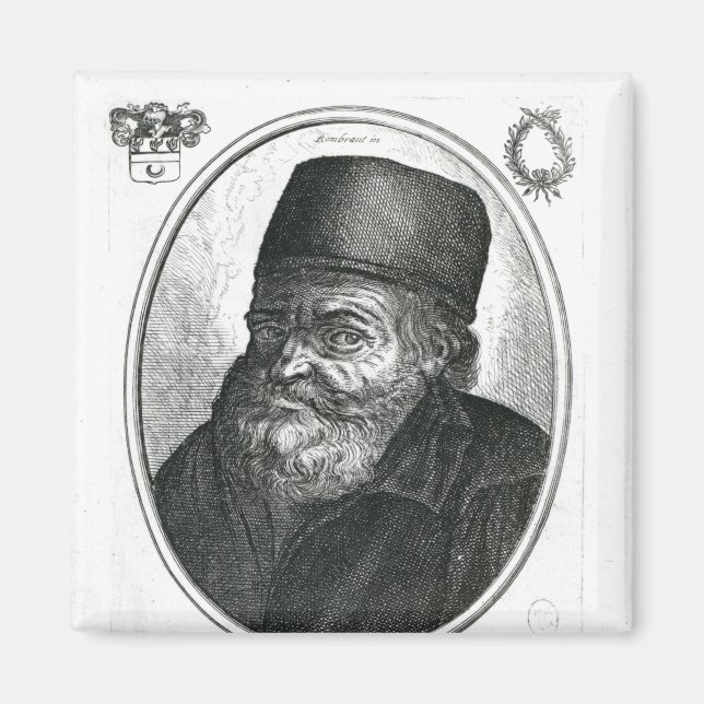 Nicolas Flamel graverad av Balthazar Moncornet Magnet (Framsidan)