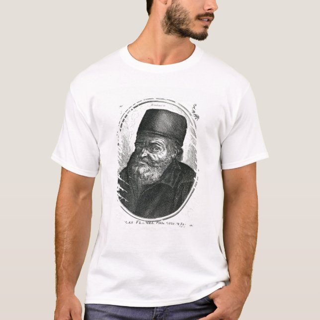 Nicolas Flamel som inristas av Balthazar Moncornet Tee (Framsida)