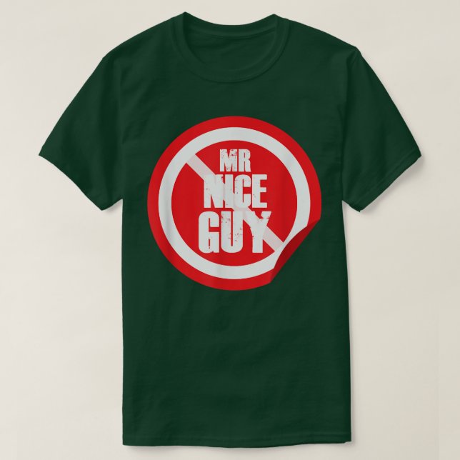 Nicolas Guy Red Traffic Sign Funny Minimal Coola m T Shirt (Design framsida)