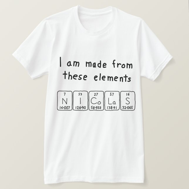 Nicolas Perioas bord namn-skjorta T-shirt (Design framsida)