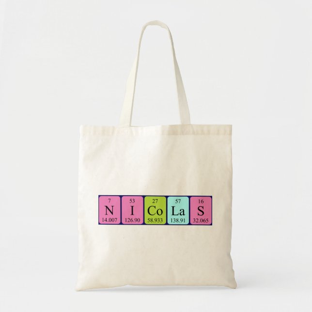 Nicolas Perioas bord namn tote bag Tygkasse (Framsidan)