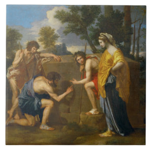 Nicolas Poussin - Et i Arcadiaego Kakelplatta