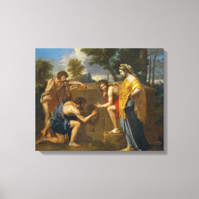 Nicolas Poussin - Et in Arcadia ego Canvastryck (Framsida)