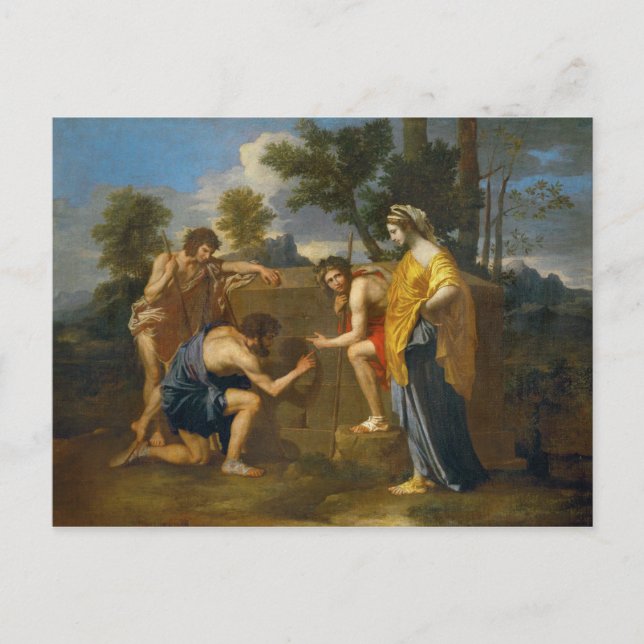 Nicolas Poussin - Et in Arcadia ego Vykort (Framsida)