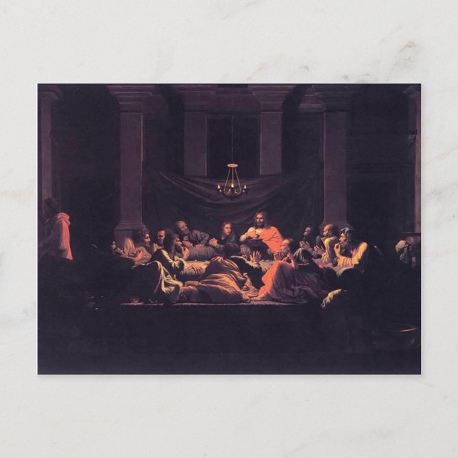 Nicolas Poussin- Eucharist Vykort (Framsida)