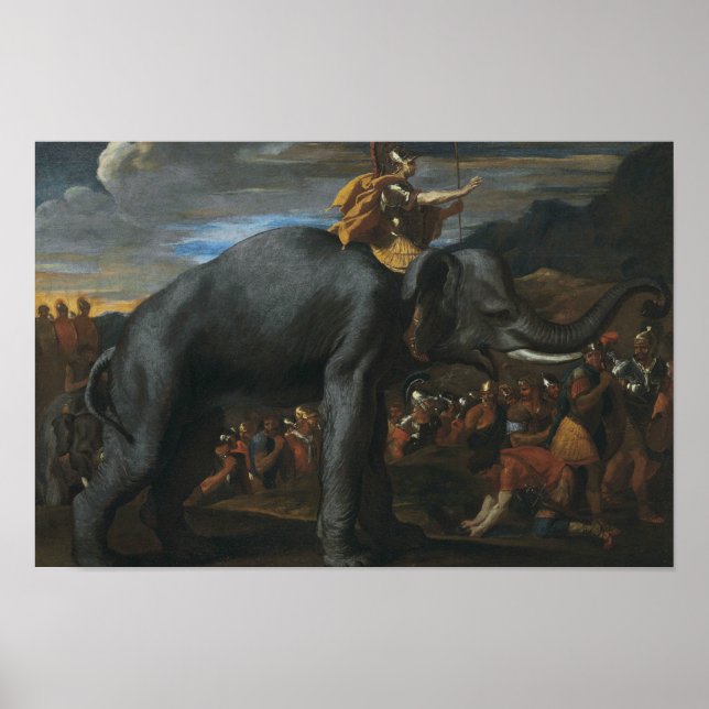 Nicolas Poussin - Hannibal korsar Alpernorna Poster (Framsidan)