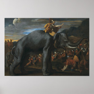 Nicolas Poussin - Hannibal korsar Alpernorna Poster