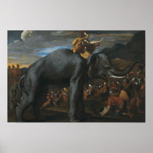Nicolas Poussin - Hannibal som korsar alpernan Poster