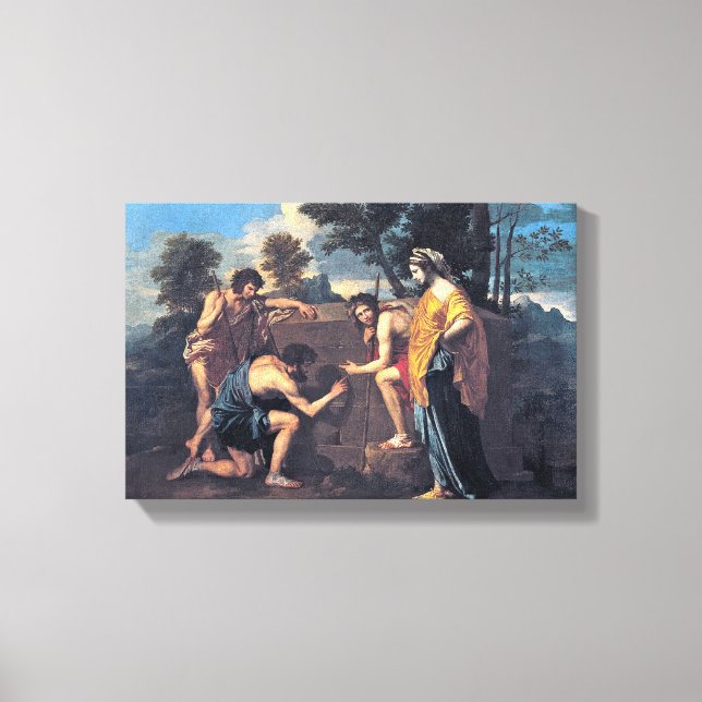 Nicolas Poussin - Shepherdsen i Arcadia Canvastryck (Framsida)