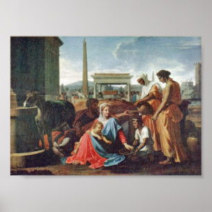 Nicolas Poussin - vila på flyg till egyptenen Poster