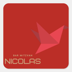 Nicolas Pub Mitzvah Stickers Fyrkantigt Klistermärke
