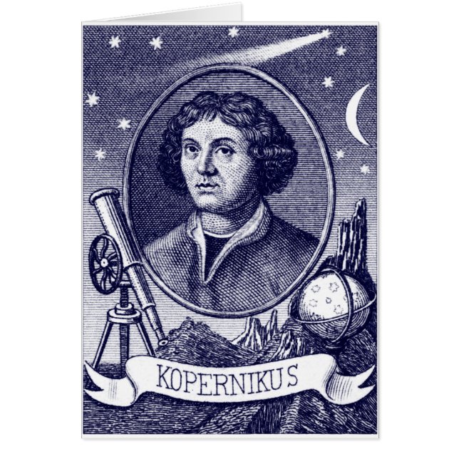 Nicolaus Copernicus Hälsningskort (Framsidan)