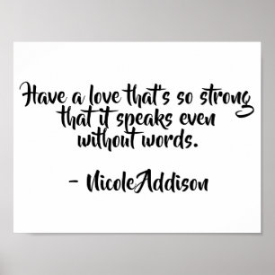 Nicole Addison citationstecken Poster