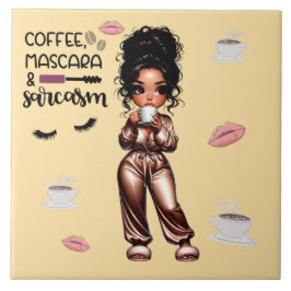 Nicole Coffee & Mascara Ceramic Tile Kakelplatta