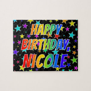’NICOLE’ First Namn, Roligt ’GRATTIS PÅ FÖ Pussel