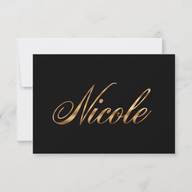 Nicole gold Design Lettering Karte (Framsida)