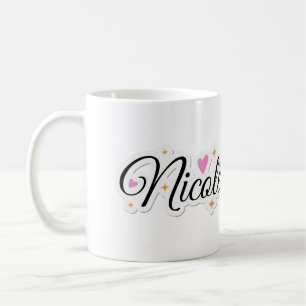 Nicole namn söt design kaffemugg